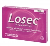 Losec 20 mg enterotabletti 7 läpipainopakkaus