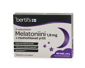 Löytö! Parasta ennen 11/2023 bertils Melatoniini 1,9 mg + rauhoittavat yrtit 60tabl.