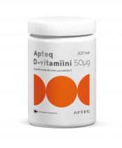 Apteq D-vitamiini 50 µg  200 tabl.