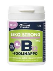 Beko Strong B12+foolihappo+B6 100 purutabl.