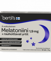 Bertil's Melatoniini 1,9mg + rauhoittavat yrtit 30 tabl.
