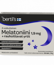 Bertil´s Melatoniini 1,9mg + rauhoittavat yrtit 30 tabl.