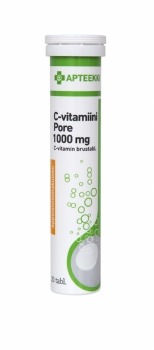 Apteekki C-vitamiini Pore 1000 mg 20 tabl. appelsiini