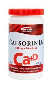 Calsorin 500 mg + D3 20mikrog. 100 tablettia