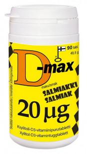D-max 20 µg 90 tabl. salmiakki