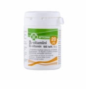 Apteekki D3-vitamiini 20 µg 100 tabl.