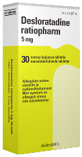 Desloratadine ratiopharm 5 mg tabletti, suussa hajoava 30 läpipainopakkaus