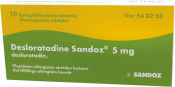 Desloratadine Sandoz 5 mg 10 tabl.