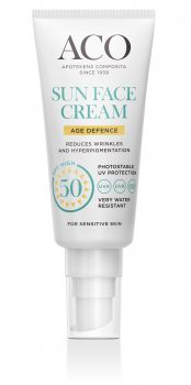 Aco Sun Face Cream Age Defence SPF50 hajusteeton