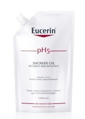 Eucerin pH5 Shower Oil täyttöpussi ilman hajusteita 400 ml