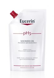 Eucerin pH5 Shower Oil täyttöpussi hajustettu 400 ml