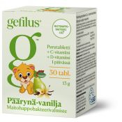 Gefilus Päärynä-vanilja Purutabletti 30 tabl.