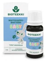 Löytö! Parasta ennen 09/25 BIOTEEKKI MAITOHAPPOBAKTEERI BABY TIPAT 8 ml