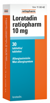 Loratadin ratiopharm 10 mg tabletti 30 läpipainopakkaus