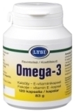 Lysi Omega-3 kalaöljy-E-vitamiini 120 kaps.