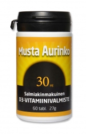 Musta Aurinko D-vitamiinivalmiste 30 µg 60 purutabl.