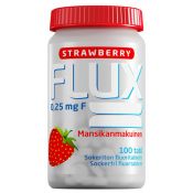 Flux Strawberry fluoritabletti 100 imeskelytablettia