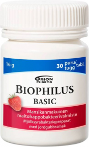 Biophilus Basic Mansikka 30 purutabl.