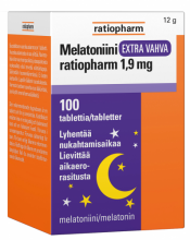 Melatoniini ratiopharm Extra Vahva 1,9 mg 100 tabl