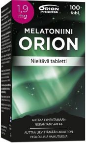 Melatoniini Orion 1,9 mg 100 tabl. nieltävä
