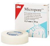 Micropore valkoinen hengittävä ihoteippi 12,5mmx10m vaihtorulla 