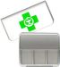 Minidosetti vihreä risti-logolla 3 lokeroa 1 kpl