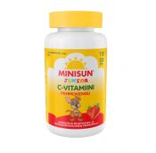 Löytö! Parasta ennen 15.08.25 Minisun C-vitamiini Pehmokengu Mansikka 120 kpl