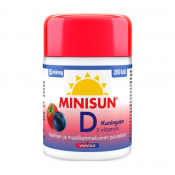 Minisun D-vit Kuningatar 50 mikrog 200 tabl 