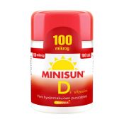 Löytö! Parasta ennen 28.08.25 MINISUN D-vitamiini 100 mikrog 100 purutablettia