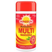 Minisun monivitamiini Multi Mansikka 90 purutabl.