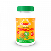Minisun Pehmokonna Junior appelsiini 10 µg D-vitamiini 120 kpl