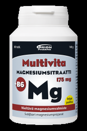 Multivita magnesiumsitraatti +B6 175 mg/2 mg nieltävä 80 tabl.