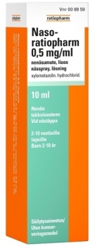 Naso-ratiopharm 0.5 mg/ml nenäsumute 10 ml