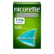 Nicorette 2 mg lääkepurukumi 105 läpipainopakkaus
