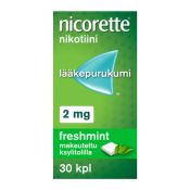 Nicorette Freshmint 2 mg lääkepurukumi 30 läpipainopakkaus