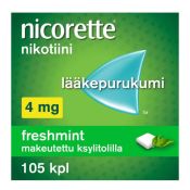 Nicorette Freshmint 4 mg lääkepurukumi 105 läpipainopakkaus