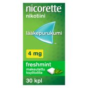 Nicorette Freshmint 4 mg lääkepurukumi 30 läpipainopakkaus