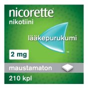 Nicorette 2 mg lääkepurukumi 210 läpipainopakkaus