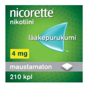 Nicorette 4 mg lääkepurukumi 210 läpipainopakkaus