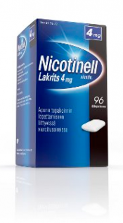 Nicotinell Lakrits 4 mg lääkepurukumi 96 läpipainopakkaus