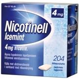 Nicotinell Icemint 4 mg lääkepurukumi 204 läpipainopakkaus