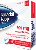 Panadol Zapp 500 mg tabletti, kalvopäällysteinen 30 läpipainopakkaus