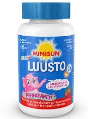 Minisun Pehmofantti Luusto Kalsium+D Junior Pehmeä pureskeltava 60 kpl