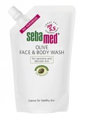 Sebamed Olive Face & Body Wash 1000 ml täyttöpussi