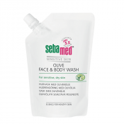 Sebamed Olive Face&Body Wash pesuneste 400 ml täyttöpussi