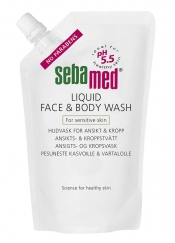 Sebamed Liquid Face & Body Wash 1000 ml täyttöpussi