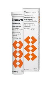 Cramvex magnesium- ja B-vitamiinivalmiste 14 poretablettia