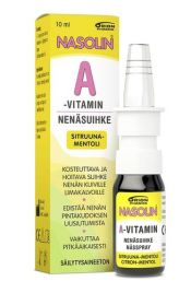 Nasolin A-vitamin nenäsuihke Sitruuna-Mentoli 10ml
