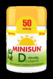 Minisun oliiviöljykapseli 50 mikrog. 150 tabl. 