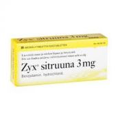 Zyx sitruuna 3 mg imeskelytabletti 20 fol